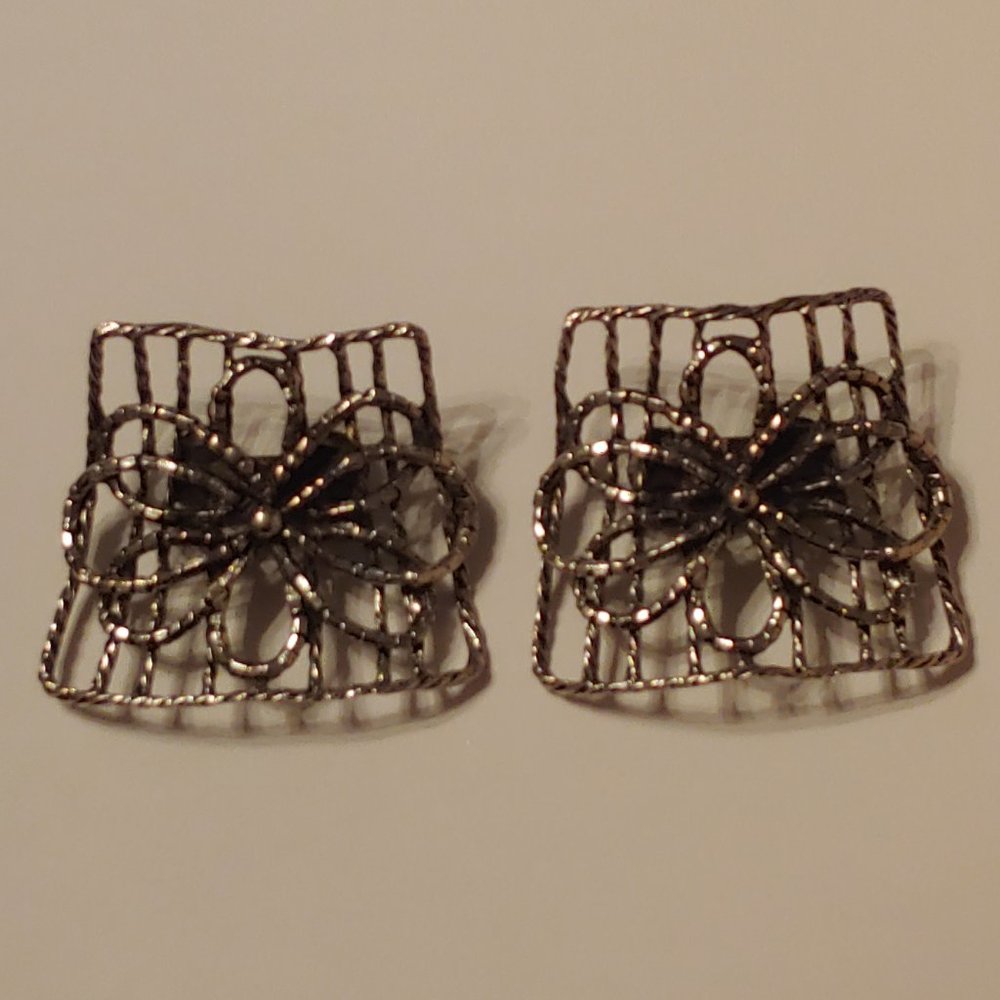 Vintage Silver Tone Shoe Buckles